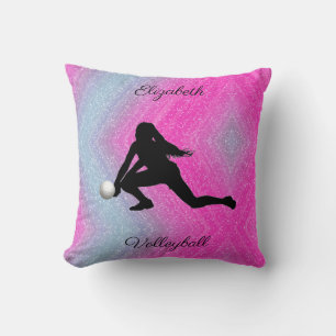 Cute Girls Volleyball Pastel Kudde