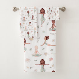 Cute Girls Zen Yoga Meditation Andlig Namaste