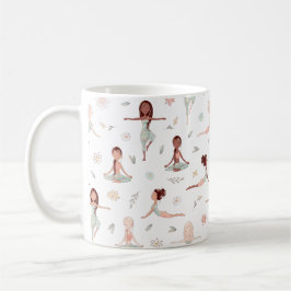 Cute Girls Zen Yoga Meditation Andlig Namaste Kaffemugg