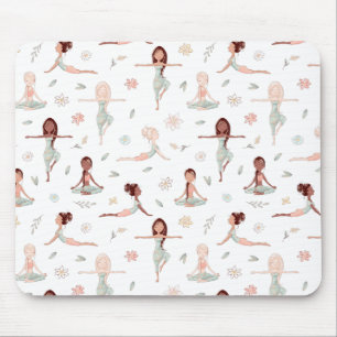 Cute Girls Zen Yoga Meditation Andlig Namaste Musmatta