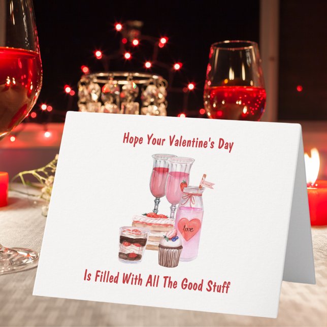 Cute Girly Best Friend Valentine Day Card Anteckningskort (Skapare uppladdad)