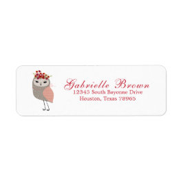 Cute Girly Bird Returadress Returadress Etikett
