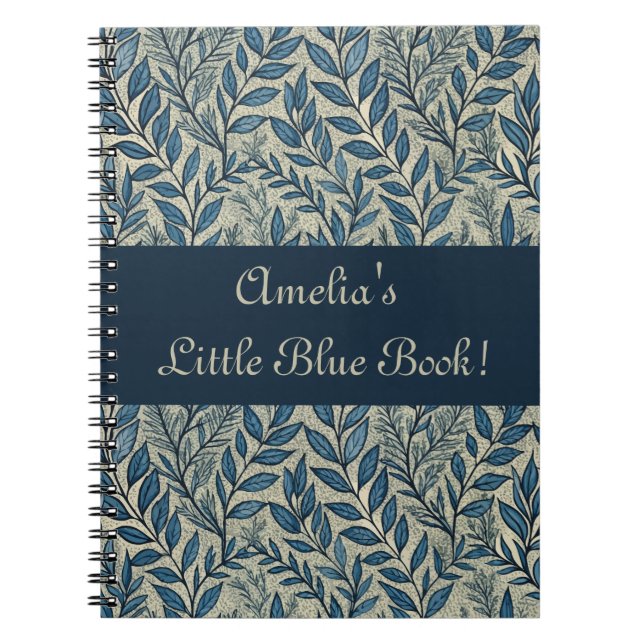 Cute Girly Blommigt Art nouveau Tapet Mönster Anteckningsbok (Framsidan)