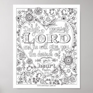 Cute Girly Blommigt Christian Scripture Bible Vers Poster