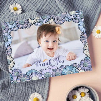 Cute Girly Blommigt Pastel Boho Daisy Anpassningsb Vykort