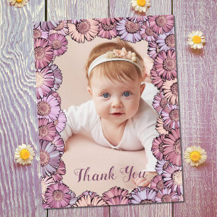 Cute Girly Blommigt Pastel Boho Daisy Anpassningsb Vykort