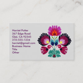 Cute Girly Bohemian Flowers Visitkort