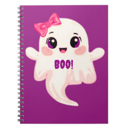 Cute girly Boo! Ghost Anteckningsbok