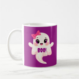 Cute girly Boo! Ghost Kaffemugg