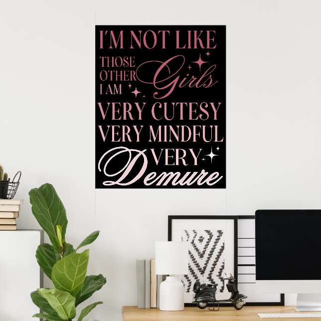 Cute Girly Bow Wall  Poster (Hemmakontoret)