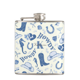 Cute Girly Coastal Cowgirl Namn Monogram Fickplunta