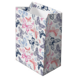 Cute Girly Colorful Butterfly Illustration Mönster