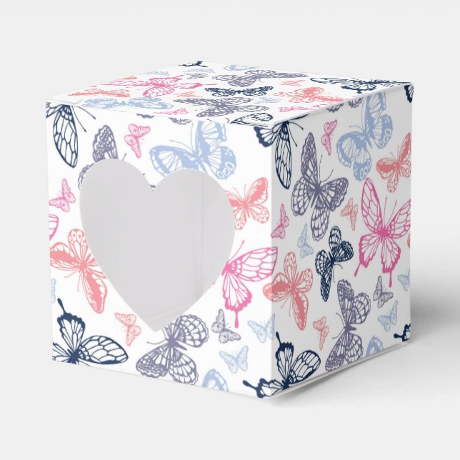 Cute Girly Colorful Butterfly Illustration Mönster Presentaskar (Framsidan Sidan)