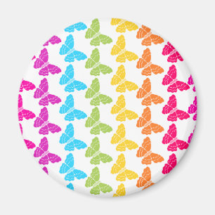 Cute Girly Colorful Rainbow Butterfly Mönster Magnet