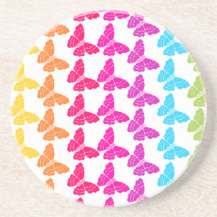 Cute Girly Colorful Rainbow Butterfly Mönster Underlägg