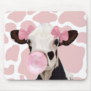 Cute Girly Cow Blowing Rosa Bubblegum Musmatta