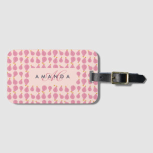 Cute Girly Feminine Pear Monogrammed inledande gåv Bagagebricka