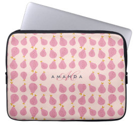 Cute Girly Feminine Pear Monogrammed inledande gåv Laptop Fodral