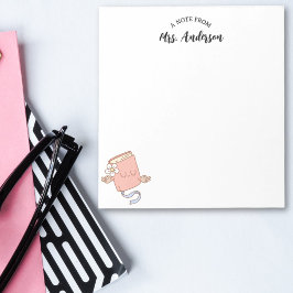 Cute Girly Funny Retro Bok Back to school Anteckningsblock