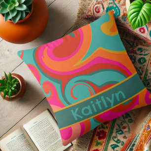 Cute Girly Glam Rainbow Personlig Roligt Kudde