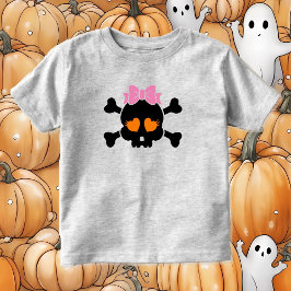 Cute Girly Hair Bow Skull Småbarn T-shirt
