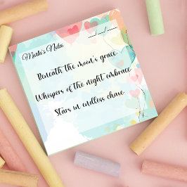 Cute Girly Heart-bubblor 3 tum x 3 tum Post-it Block