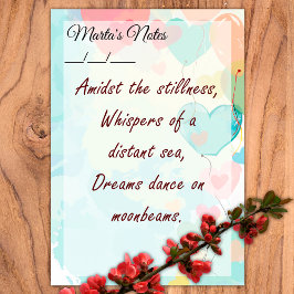 Cute Girly Heart-bubblor 4 tum x 6 tum Post-it Block