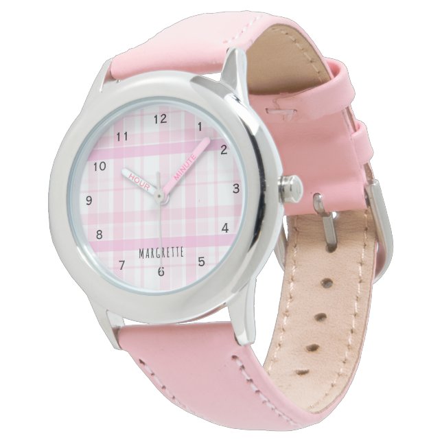 Cute Girly HEARTS ROSA MÖNSTER eWatch Watch Watch Armbandsur (Vinklad)