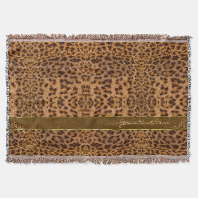 Cute Girly Jaguar Mönster Animal Print & Stiletto Filt (Framsidan)