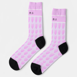 Cute Girly Lila Hearts All-over-Print Socks