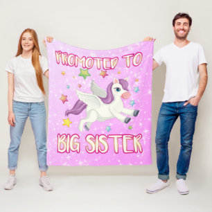 Cute Girly Magic Unicorn befordrad till Big Sister Fleecefilt