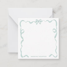 Cute Girly Mint Grönt Bow Ribbon Ram