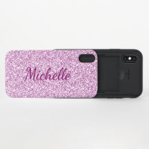 Cute Girly Monogram Rosa Gnistra Telefon Case