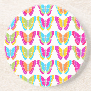 Cute Girly Multifärgad Rainbow Butterfly Mönster Underlägg