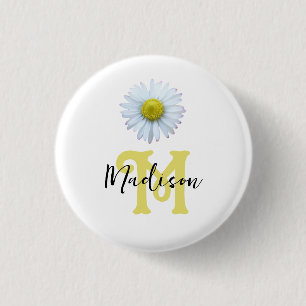 Cute Girly personlig Monogram Knapp
