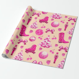 Cute Girly Preppy Rosa jul Presentpapper
