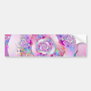 Cute Girly Rosa Blommigt Vector Ro Bildekal