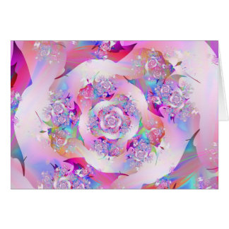 Cute Girly Rosa Blommigt Vector Ro OBS Kort
