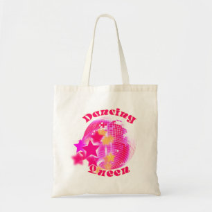 Cute Girly Rosa Disco Boll Dancing Queen Tygkasse