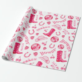 Cute Girly Rosa Disco Cowgirl Aestthetic Presentpapper