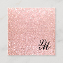 Cute Girly Rosa Glitter Monogram Beauty