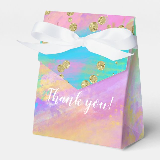 Cute Girly Rosa Lila Blue Forest Animals Party Presentaskar (Framsidan Sidan)