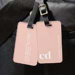 Cute Girly  Rosa Monogram Bagagebricka<br><div class="desc">Resa i stil med dessa söta bagagetaggar! Våra bagagetaggar i personligen ger anpassningsbar åt alla resa, skapar dem perfektens restillbehör. Dessa rosor, giriga märkre är idealiska julklappar för tonårsflickor eller kvinnor som reser med kärlek. Underbaren för julklappar gör de här anpassningsbarnas bagagemärken oförglömliga gåvor till alla som är på resande...</div>
