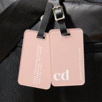Cute Girly  Rosa Monogram