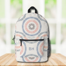 Cute Girly Rosa och Blue Monogram Initialer