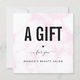 Cute Girly Rosa Pastel Marble Beauty Salon Logotyp