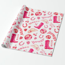 Cute Girly Rosa Red Disco Cowgirl Aestthetic
