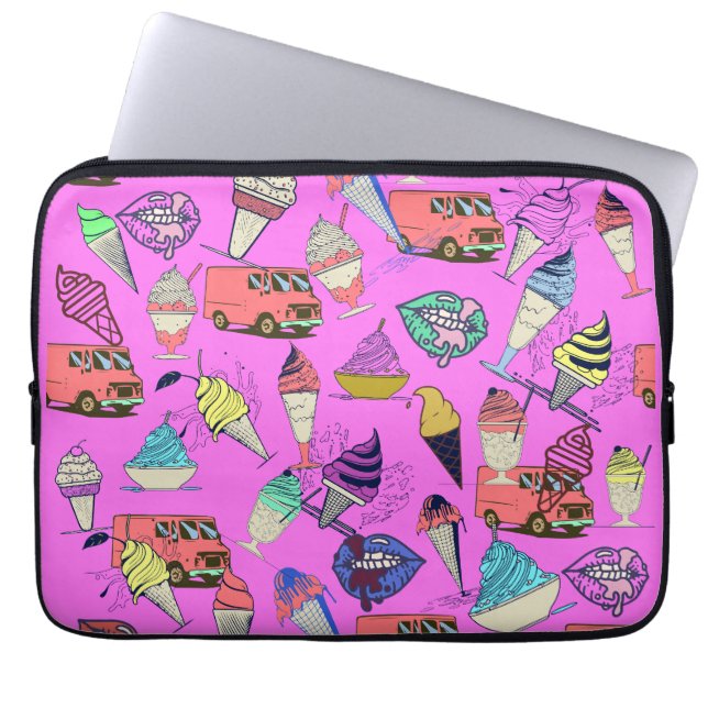Cute Girly Shock rosa Laptop Fodral (Framsidan)