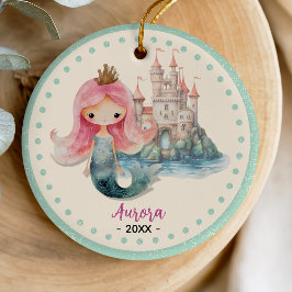 Cute girly sjöjungfru Sea strand christmas keepsak Julgransprydnad Keramik