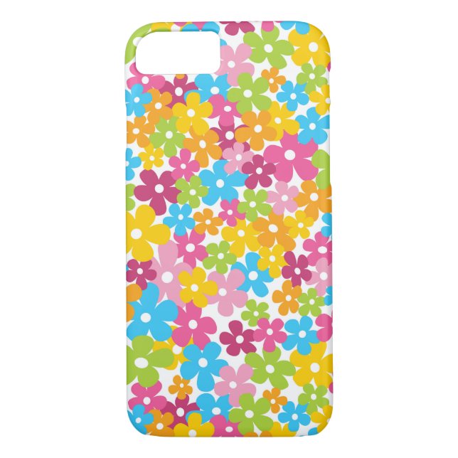 Cute girly vår blommor mönster Case-Mate iPhone skal (Baksida)